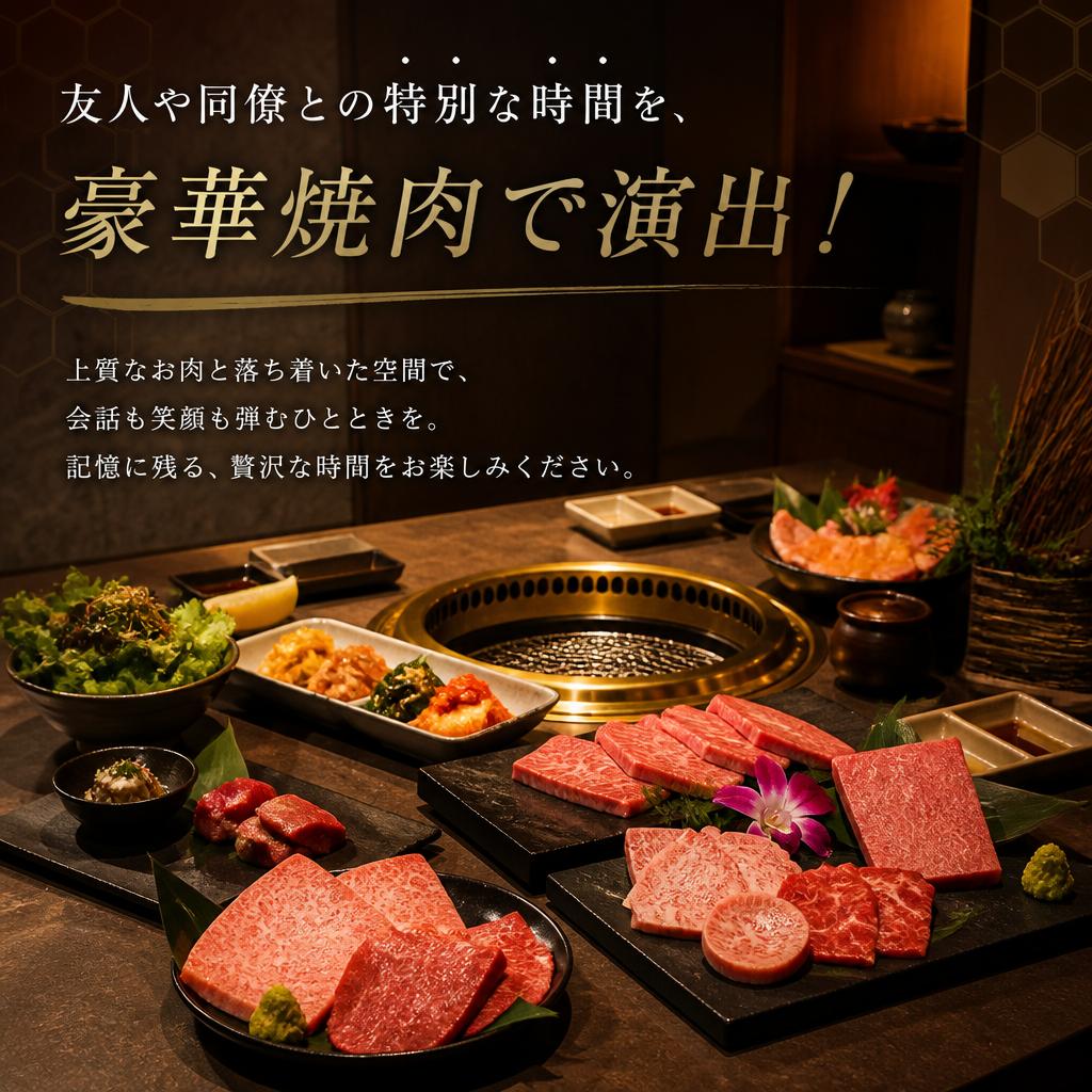 友人や同僚との特別な時間を、豪華焼肉で演出！